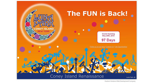 Screengrab from lunaparknyc.com, the new website of Coney Island’s New Luna Park 