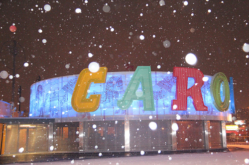 First Snow in Coney Island